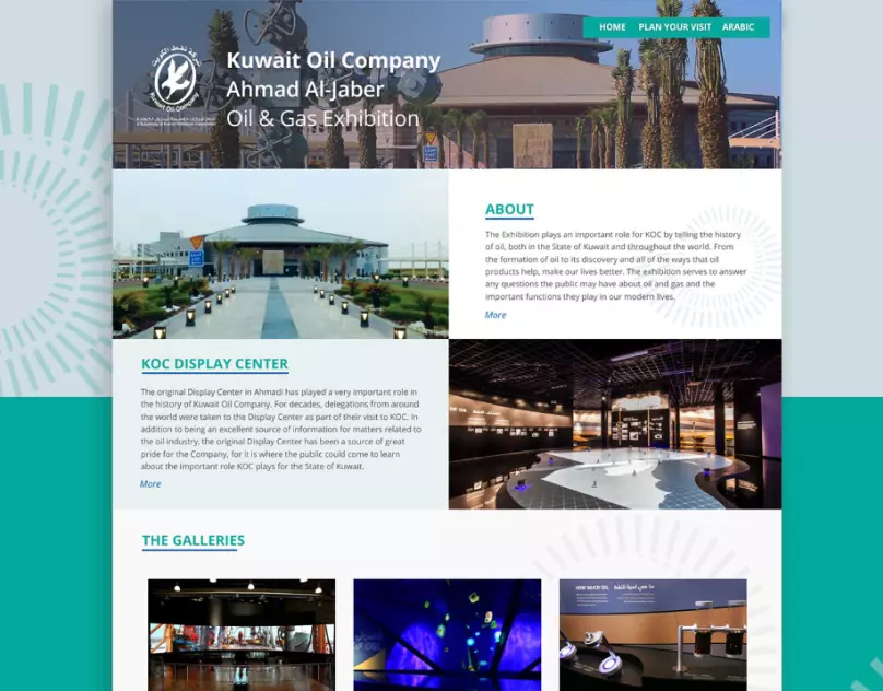 KOC Oil and Gas exhibition website design.